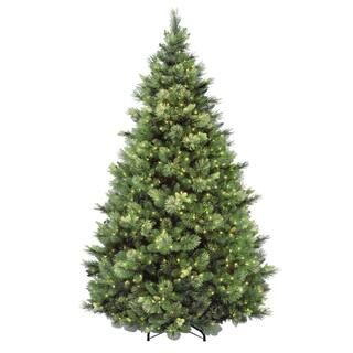 National Tree Company 7-1/2 ft. Carolina Pine Hinged Artificial Christmas Tree with 86 Flocked Co... | The Home Depot