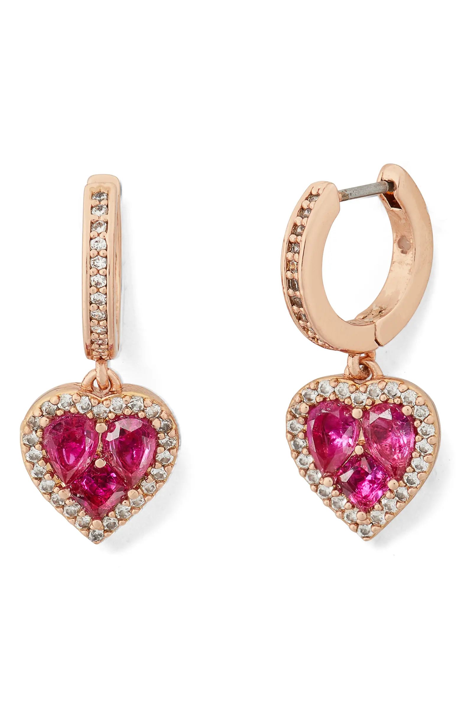 kate spade new york heart huggie hoop earrings | Nordstrom | Nordstrom