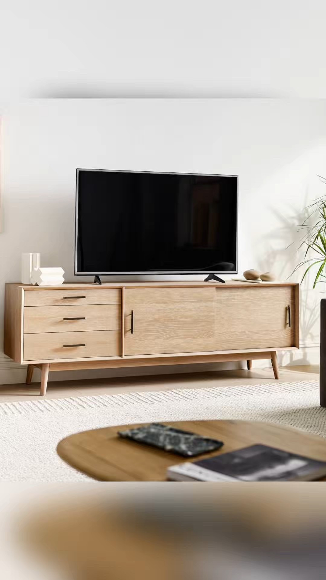 Mid-Century Media Console (80")
*Currently on Sale*

* Inspired by iconic '50s and '60s furniture design.
* Fitted with drawers and a spacious cabinet.
* Made from kiln-dried, sustainably sourced wood.
* Crafted in a Fair Trade Certified™ facility.

🔗https://bit.ly/RBHOUSEWIFE

#LTKHome #LTKSpringSale