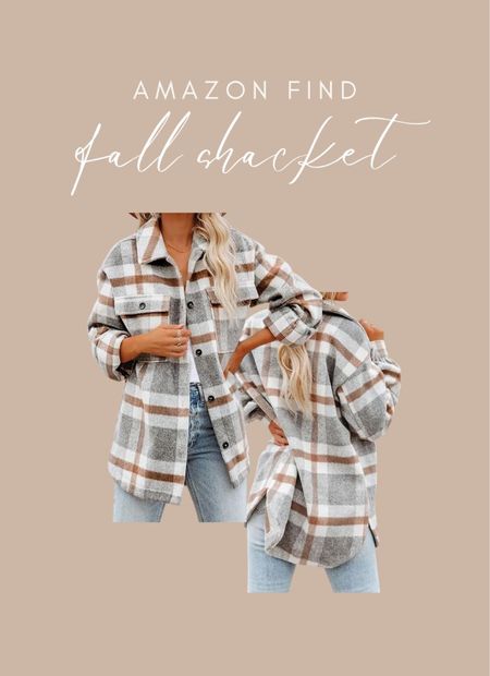 Amazon find. Fall fashion. Flannel plaid button down shirt shacket. 

#LTKstyletip #LTKSeasonal