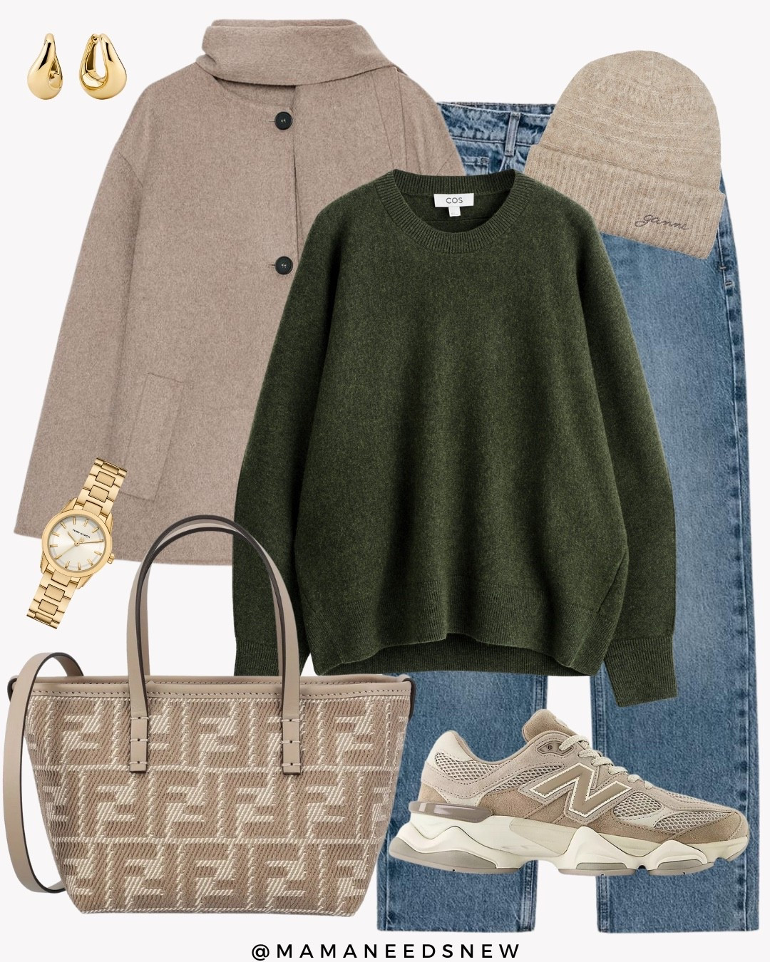 A casual fall outfit with a scarf coat, sweater, jeans, sneakers and tote bag 🍂

#LTKSaleAlert #LTKootd #LTKStyleTip