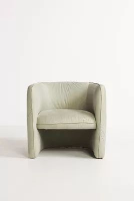 Modern Leather Barrel Chair | Anthropologie (US)