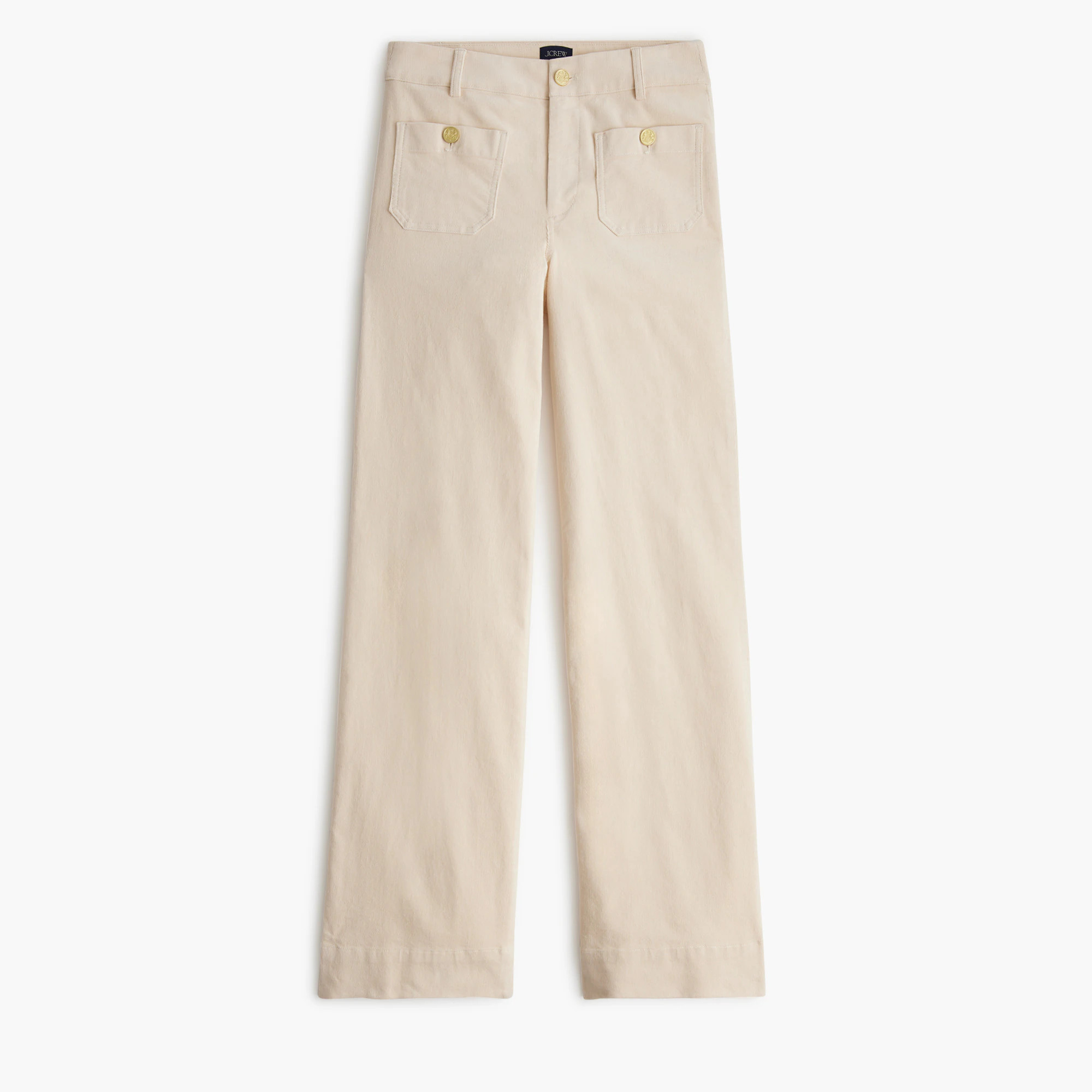 Tall corduroy Lizzie sailor high-rise patch-pocket wide-leg pant | J.Crew Factory