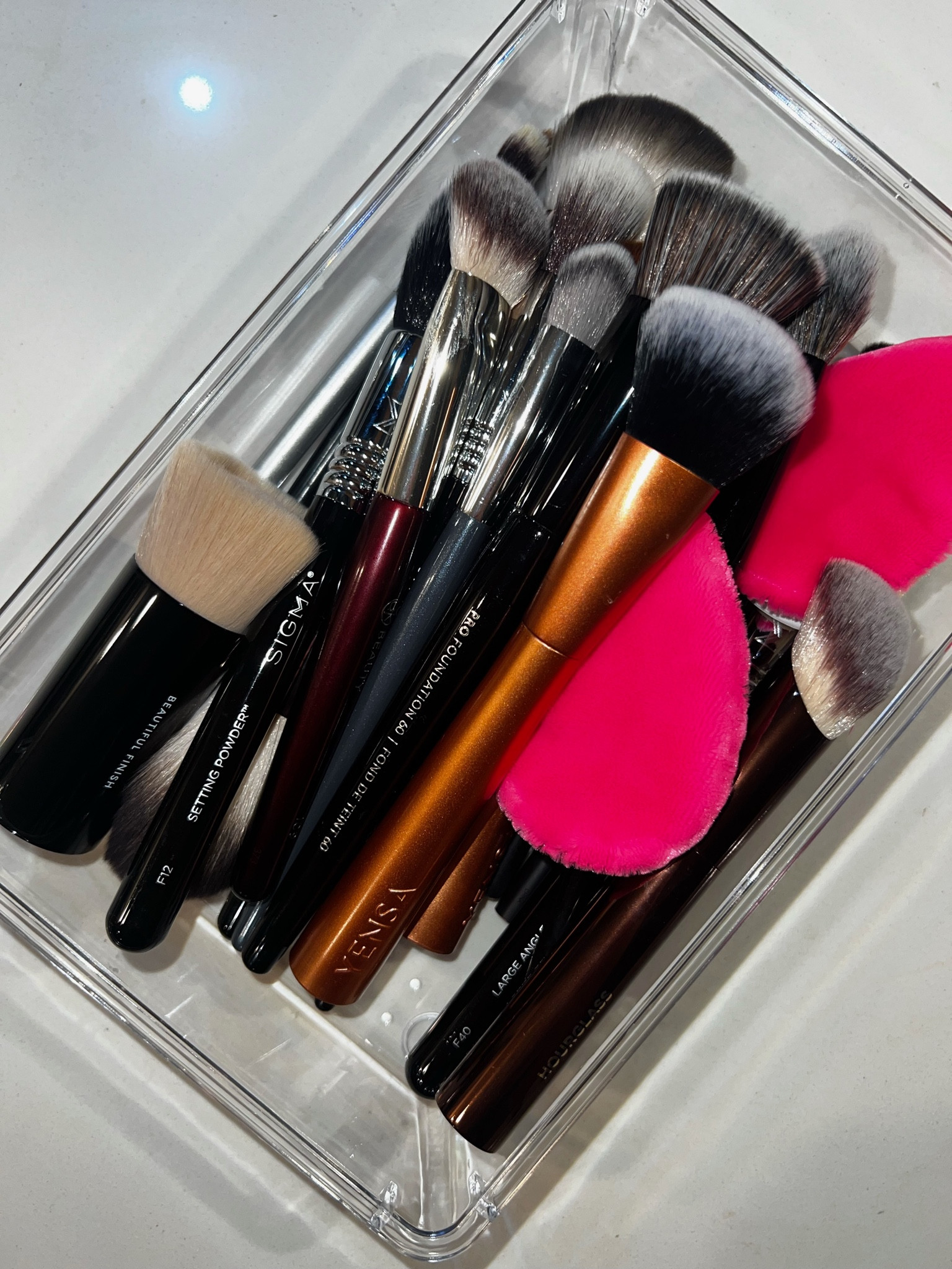 Some pieces from my makeup brush collection 🩷🫶🏼 A mixture of sigma beauty brushes, Yensa brushes, hourglass brushes, bare minerals + more! 

#LTKStyleTip #LTKBeauty #LTKFindsUnder50