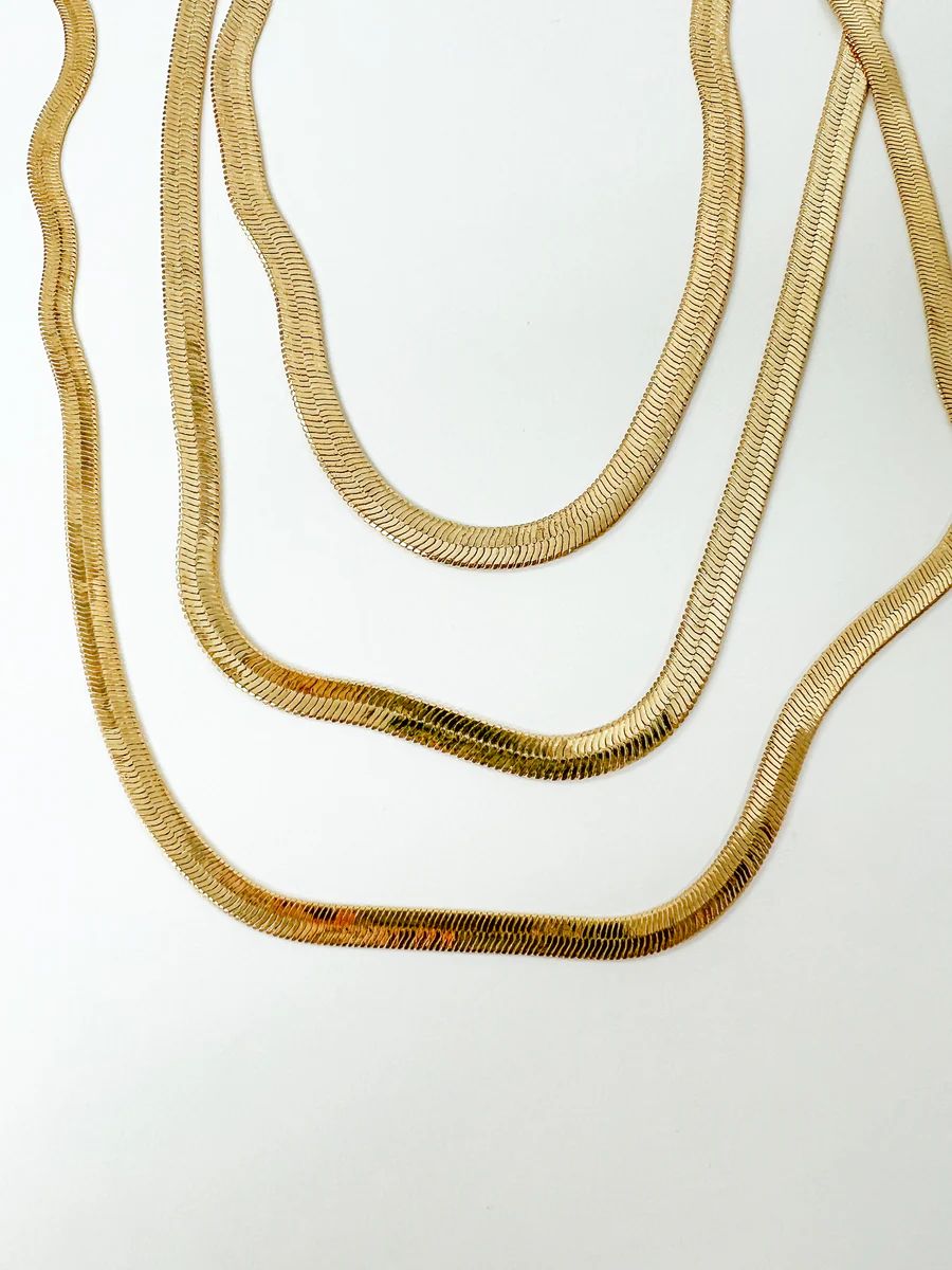 Snake Herringbone Necklace | Pretty Girl Charm