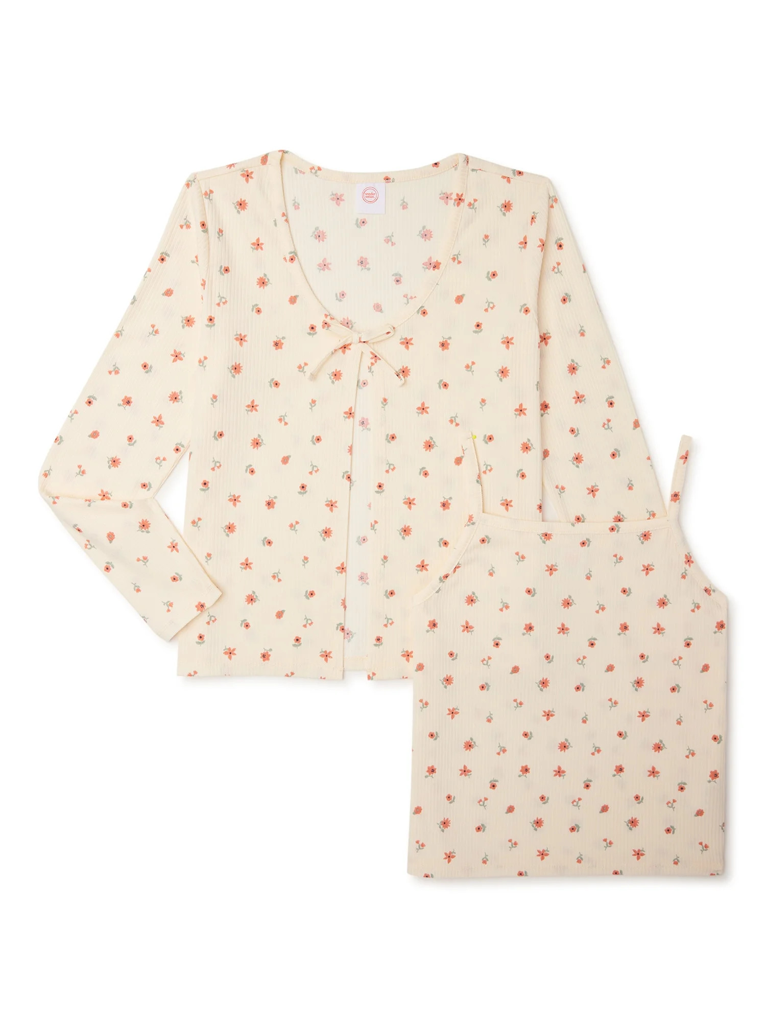 Wonder Nation Girls Cardigan and Cami Tank Top Set, 2-Piece, Sizes 4-18 & Plus - Walmart.com | Walmart (US)