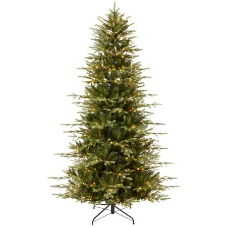 Best Choice Products 4.5ft Pre-Lit Artificial Slim Aspen Noble Fir Christmas Tree w/ 750 Branch Tips, 150 LED Lights | Walmart (US)