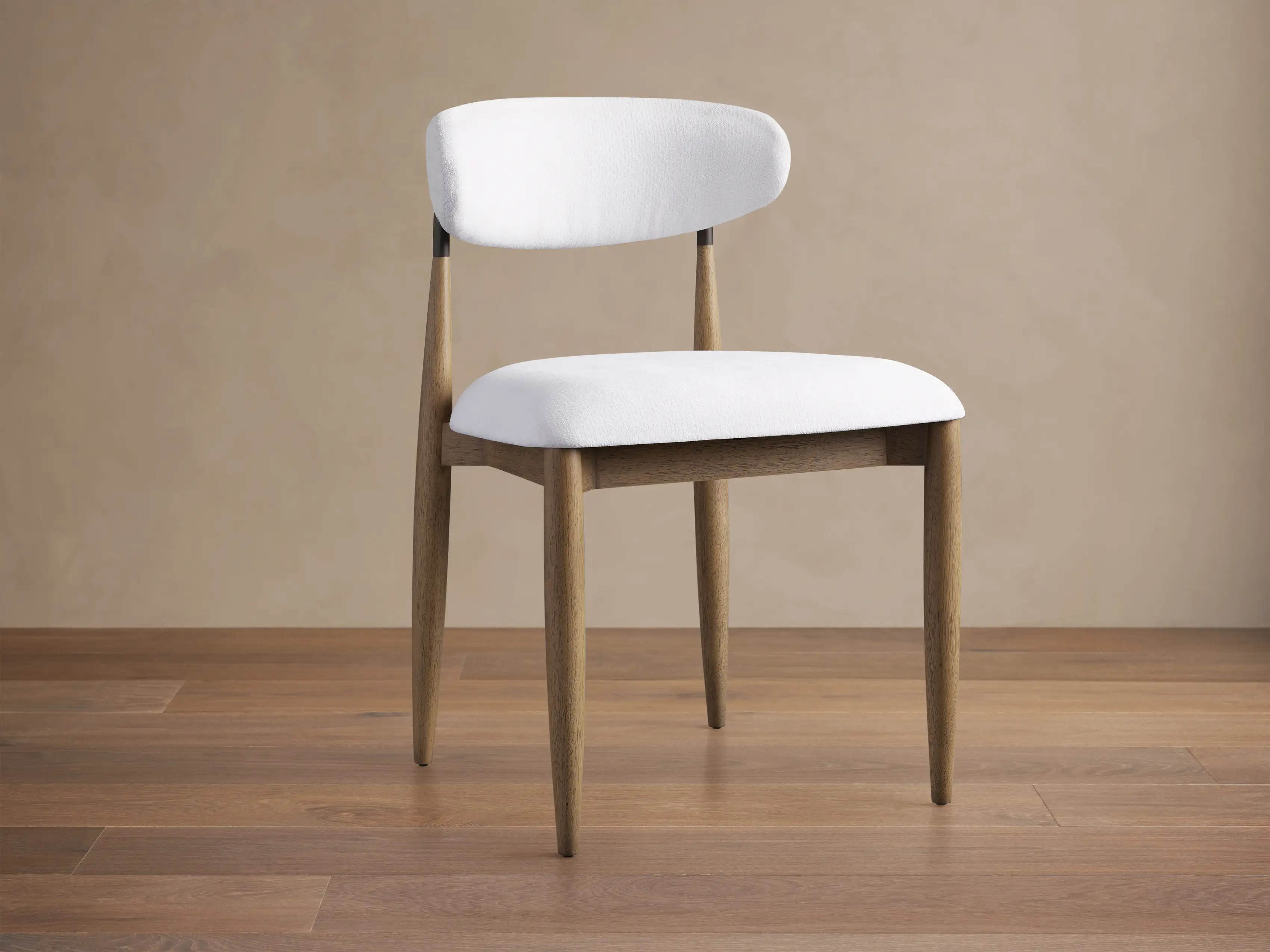 Jagger Dining Side Chair in Downy Snow and Natural | Arhaus