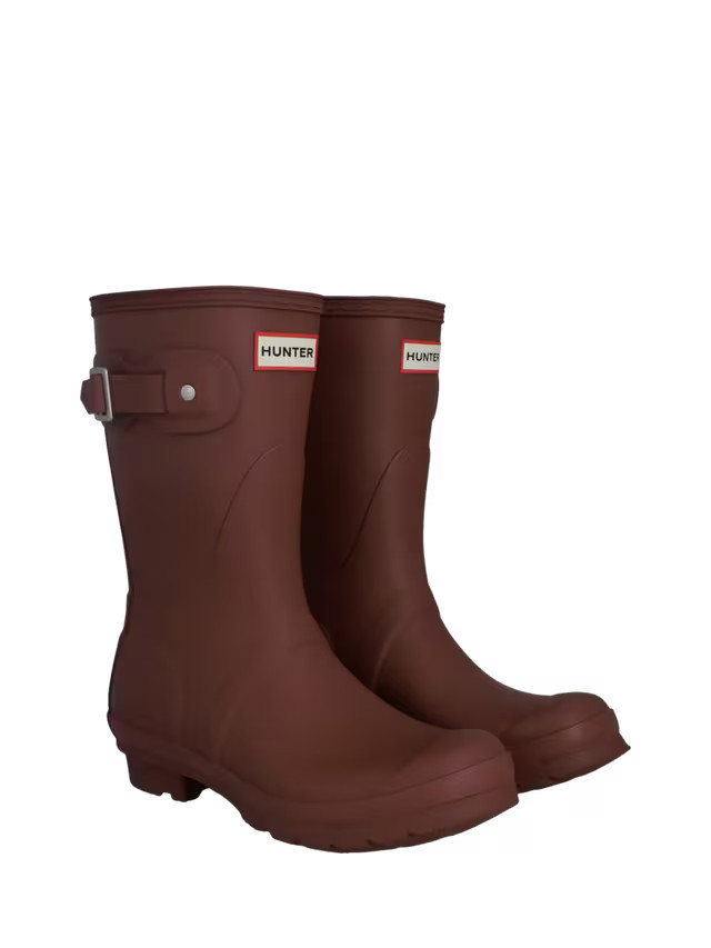 HunterOriginal Short Wellington Boots, Muted Berry | John Lewis (UK)