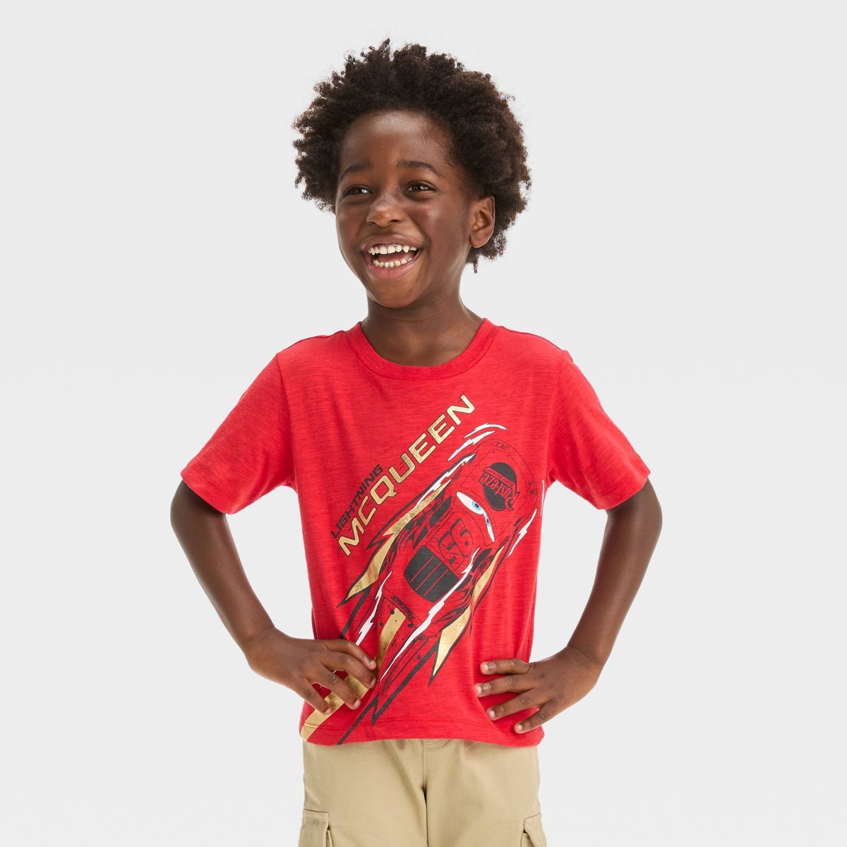Toddler Boys' Disney Steve McQueen Short Sleeve Graphic T-Shirt - Red | Target