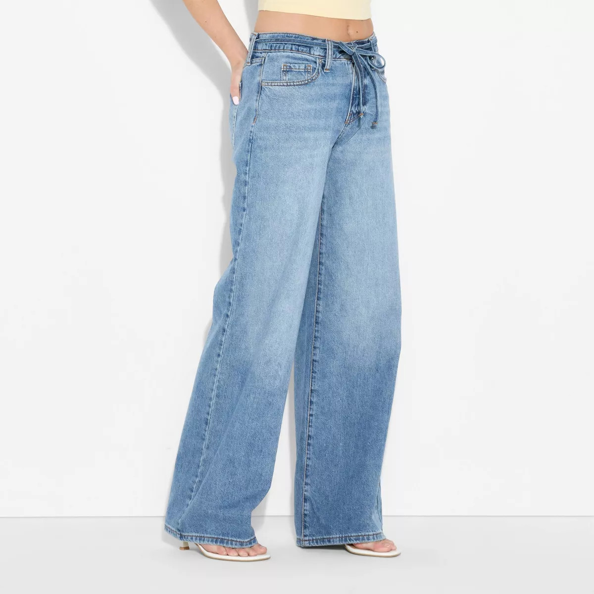 Women's Low-Rise Baggy Jeans - Wild Fable™ Light Wash 8 | Target