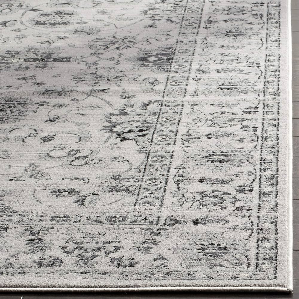SAFAVIEH Vintage Collection Accent Rug - 4' x 5'7", Grey & Ivory, Oriental Distressed Design, Non... | Amazon (US)