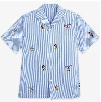 Disney Parks Mickey Mouse and Friends Woven Striped Camp Shirt L XL 3XL NEW 2024  | eBay | eBay US