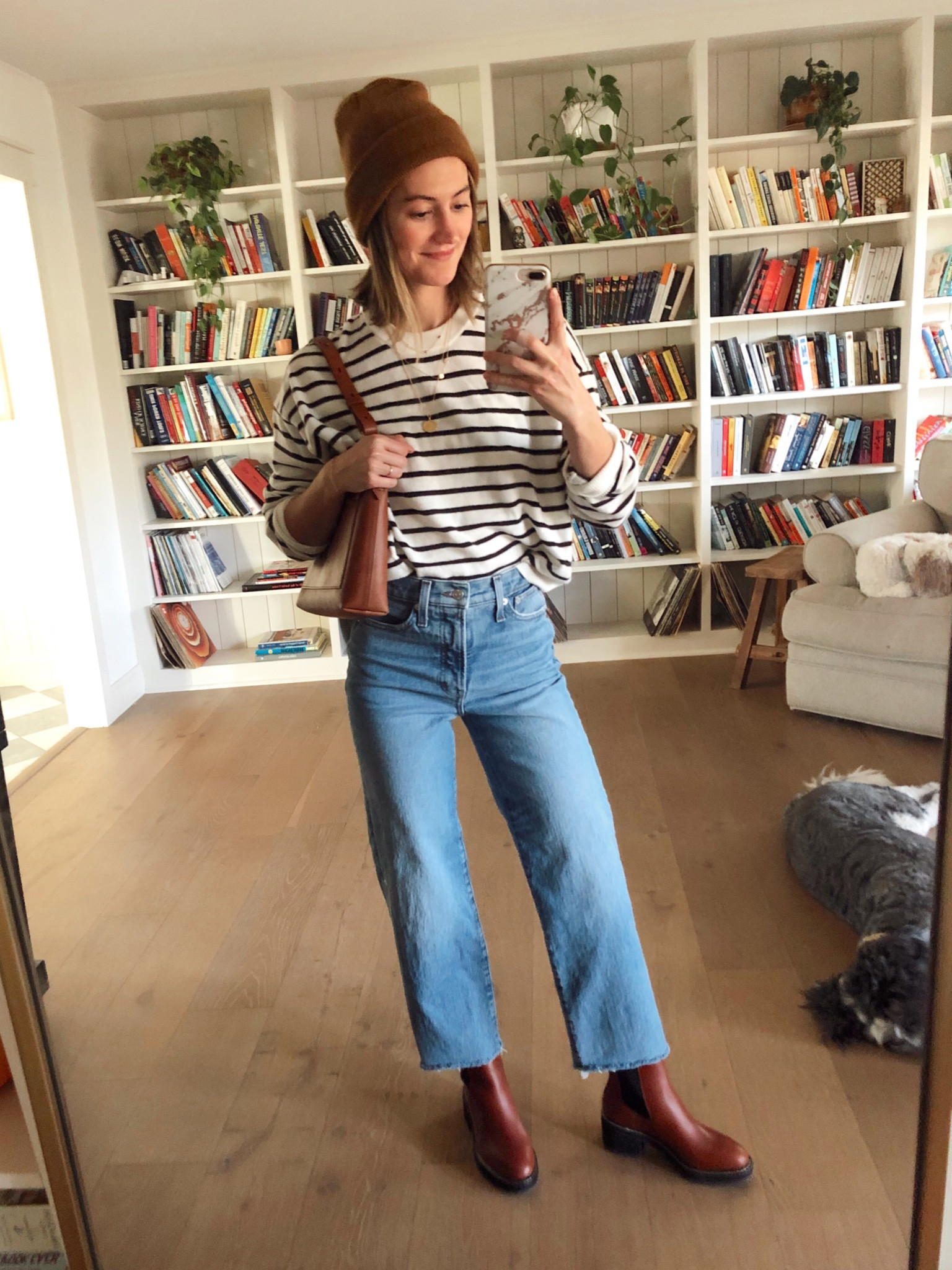 Medium in sweater (runs small! So so soft😍), 24 in denim, shoes fit TTS. 40% off site wide!🥳