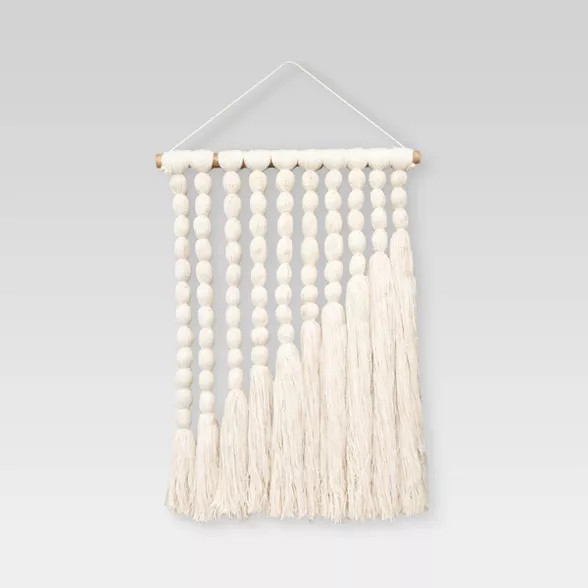 18" x 24" Hand Made Cotton Wall Art Cream - Opalhouse™ | Target