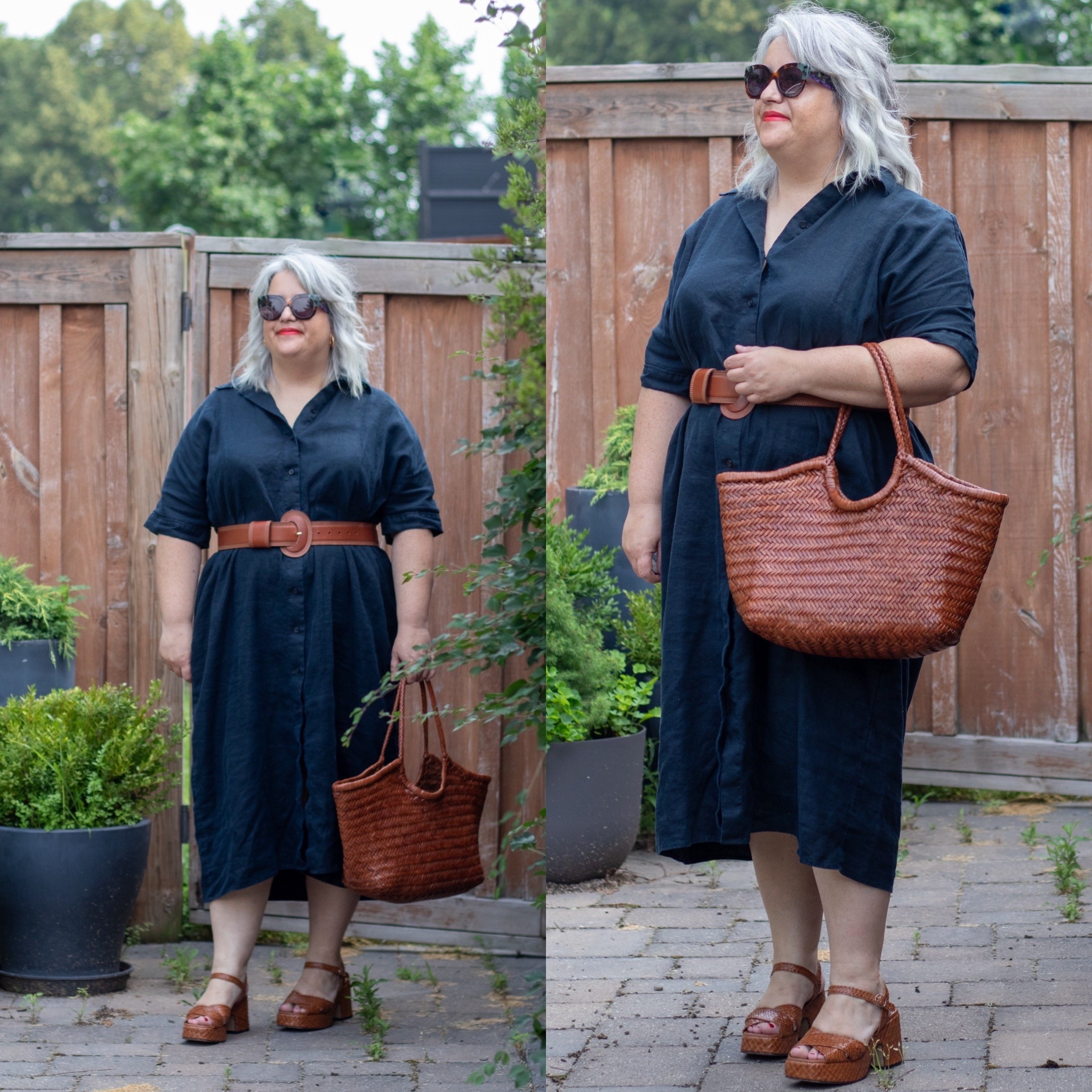 Classic linen dress and woven leather looks so chic. Loving this combo. 

#LTKsummer #LTKmidsize #LTKworkwear