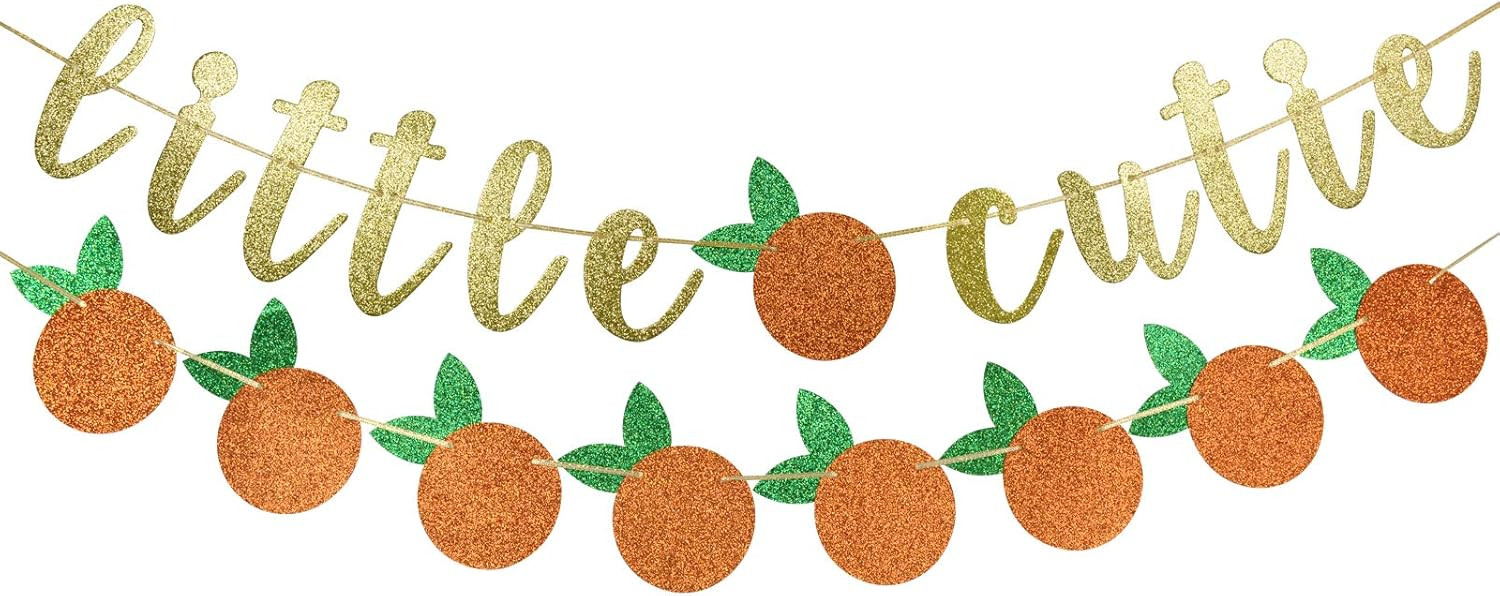 Little Cutie and Orange Clementine Fruit Baby Shower Banner, Orange Clementine Party , Tangerine ... | Amazon (US)