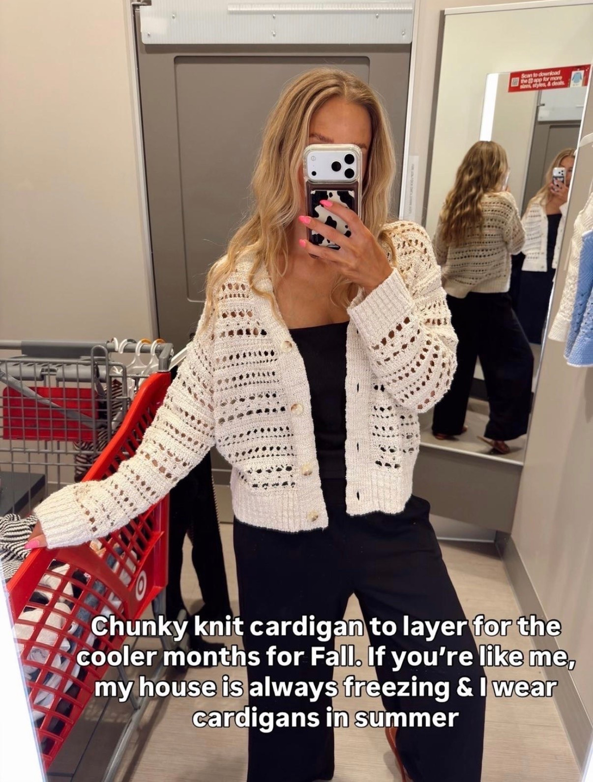 🤍 Chunky knit cardigan perfect for transition to fall. Or if you’re like me, I’m always freezing in my home. 

Wearing size s / my tts

#LTKdayinmylife #LTKgrwm #LTKootd