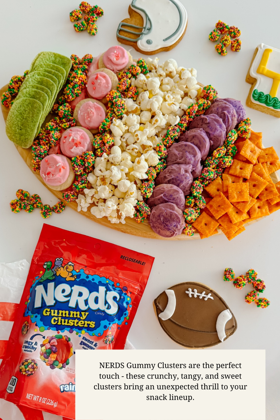 🏈✨ Add a sweet surprise to your game day snacks! NERDS Gummy Clusters are the perfect touch - these crunchy, tangy, and sweet clusters bring an unexpected thrill to your snack lineup. 🩷🧡 Gather the whole family and savor the joy of sharing NERDS Gummy Clusters - a treat that’s sweet to eat and fun to share! 🌟🍬


#LTKU #LTKparties #LTKMostLoved