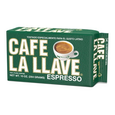 Cafe La Llave Espresso 100% Pure Dark Roast Ground Coffee - 10oz | Target