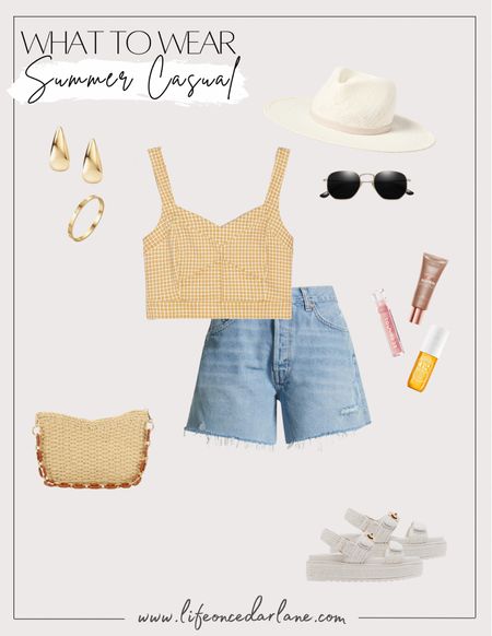 What to wear- summer casual! This darling top from Madewell is perfect for summer and love these jean shorts!

 #nashvilleoutfit #summerfashion #countryconcertoutfit

#LTKSaleAlert #LTKFindsUnder50