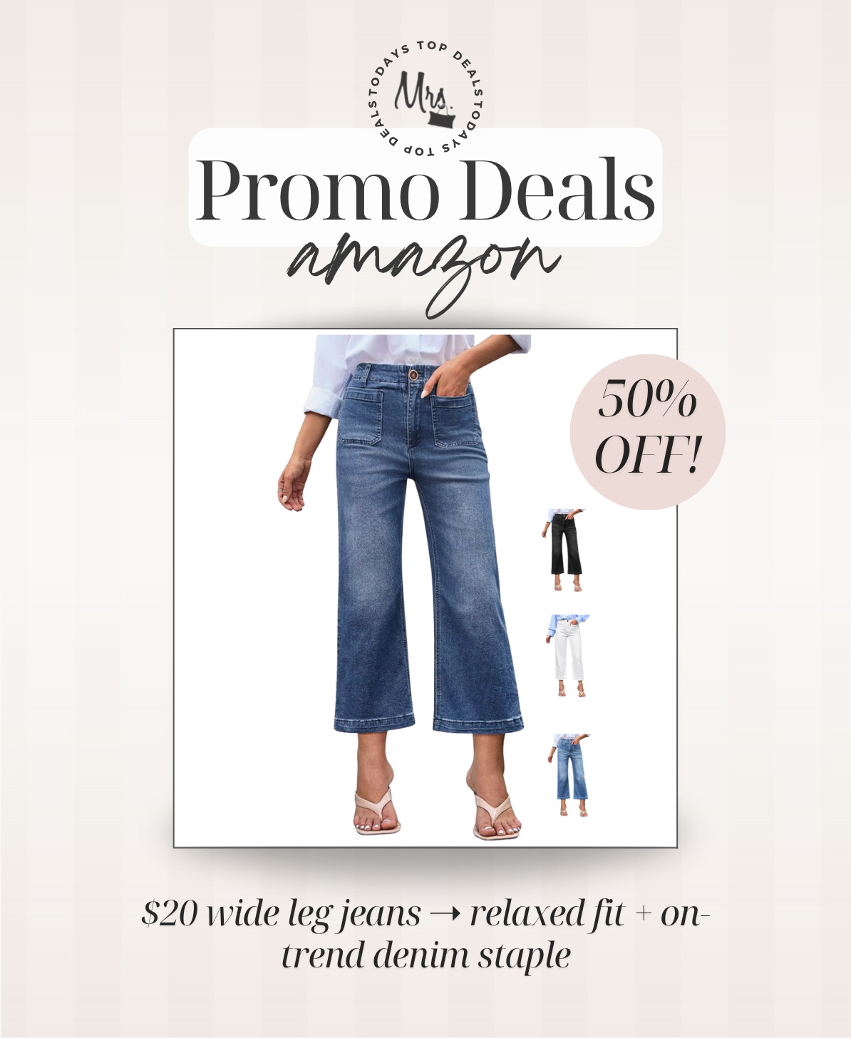 $20 wide leg jeans ➝ relaxed fit + on-trend denim staple 

 #LTKgrwm #LTKootd #LTKSaleAlert