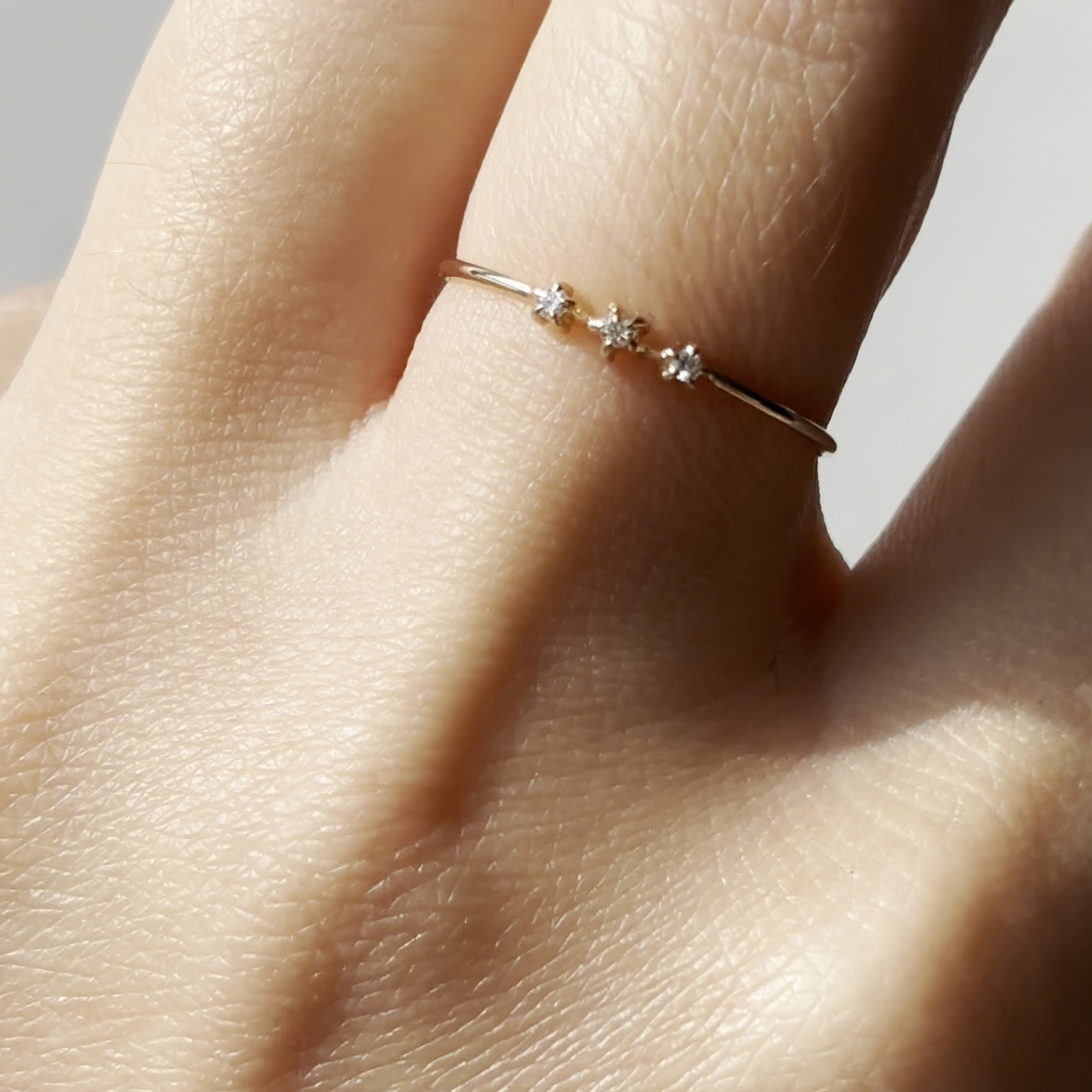Diamond Snippet Gold Ring | Catbird