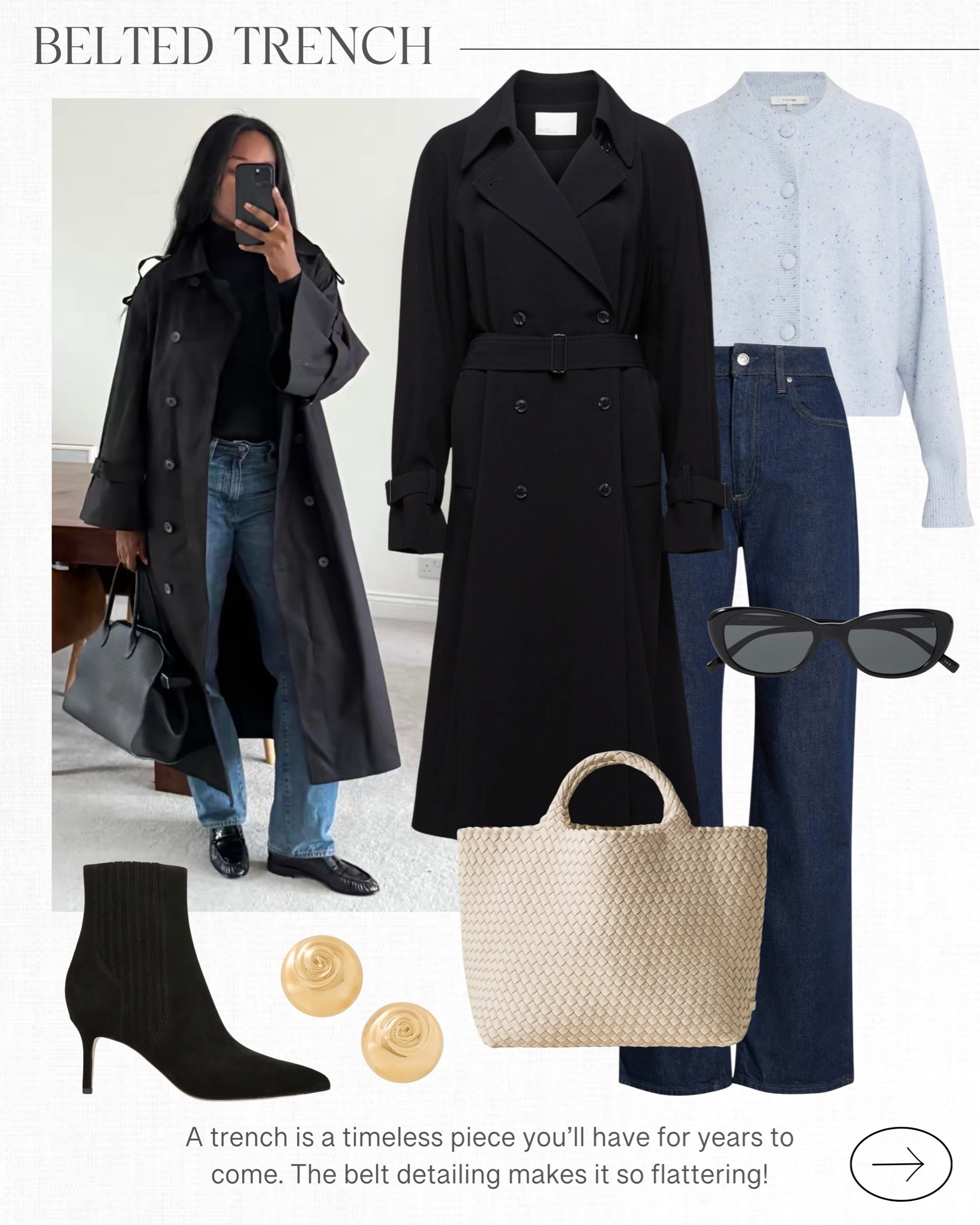 Everyone needs a quality trench in their wardrobe. Oversized fits and cropped versions are trending this season.

#LTKootd