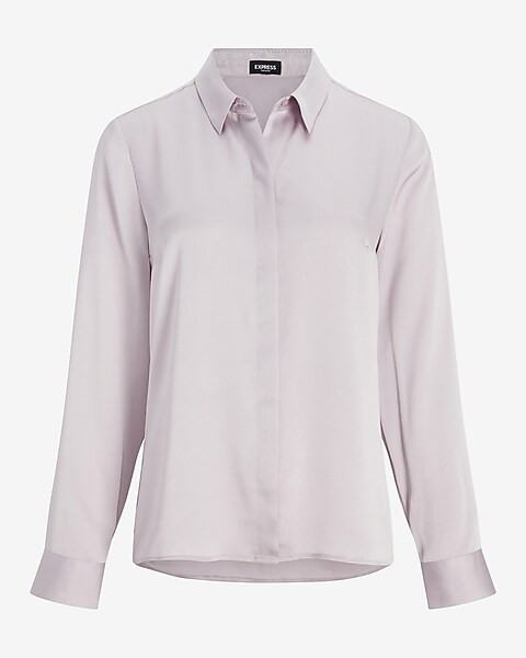 Satin Portofino Shirt | Express