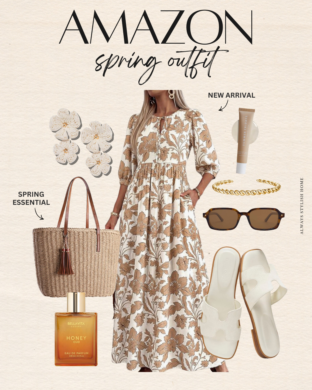 Amazon spring outfit idea! Neutral Amazon spring dress, Affordable Amazon fashion • Trendy Amazon outfits • Spring transition outfits • #AmazonFashion #AmazonHaul #AmazonFinds #AmazonStyle #AffordableFashion #SpringOutfits #EverydayOutfits #CasualChic #FashionOver30 #StyleInspo 

 #LTKgrwm #LTKSeasonal #LTKTravel