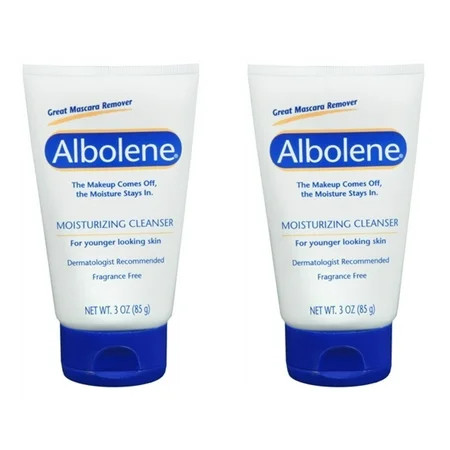 2 Pack Albolene Moisturizing Cleanser Makeup Mascara Remover Fragrance Free 3 oz | Walmart (US)