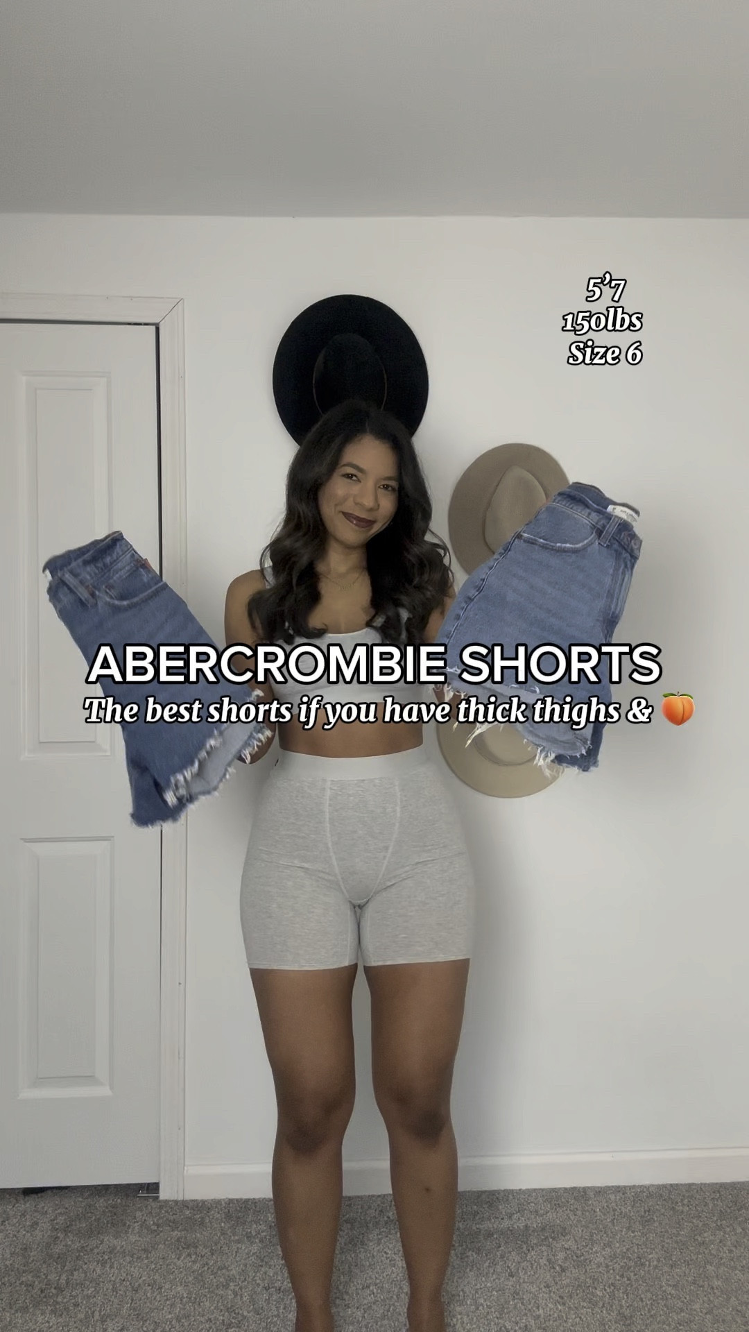 The best shorts if you have thick thighs and a booty!!! 4 inch mom shorts and the dad shorts (5 inch inseam) I’m wearing curve love 6 in both! Dad shorts more relaxed in thighs and hips! Mom shorts more fitted with stretch- Abercrombie sale use code denimaf for additional savings 

Black tee is amazon tee wearing size medium 