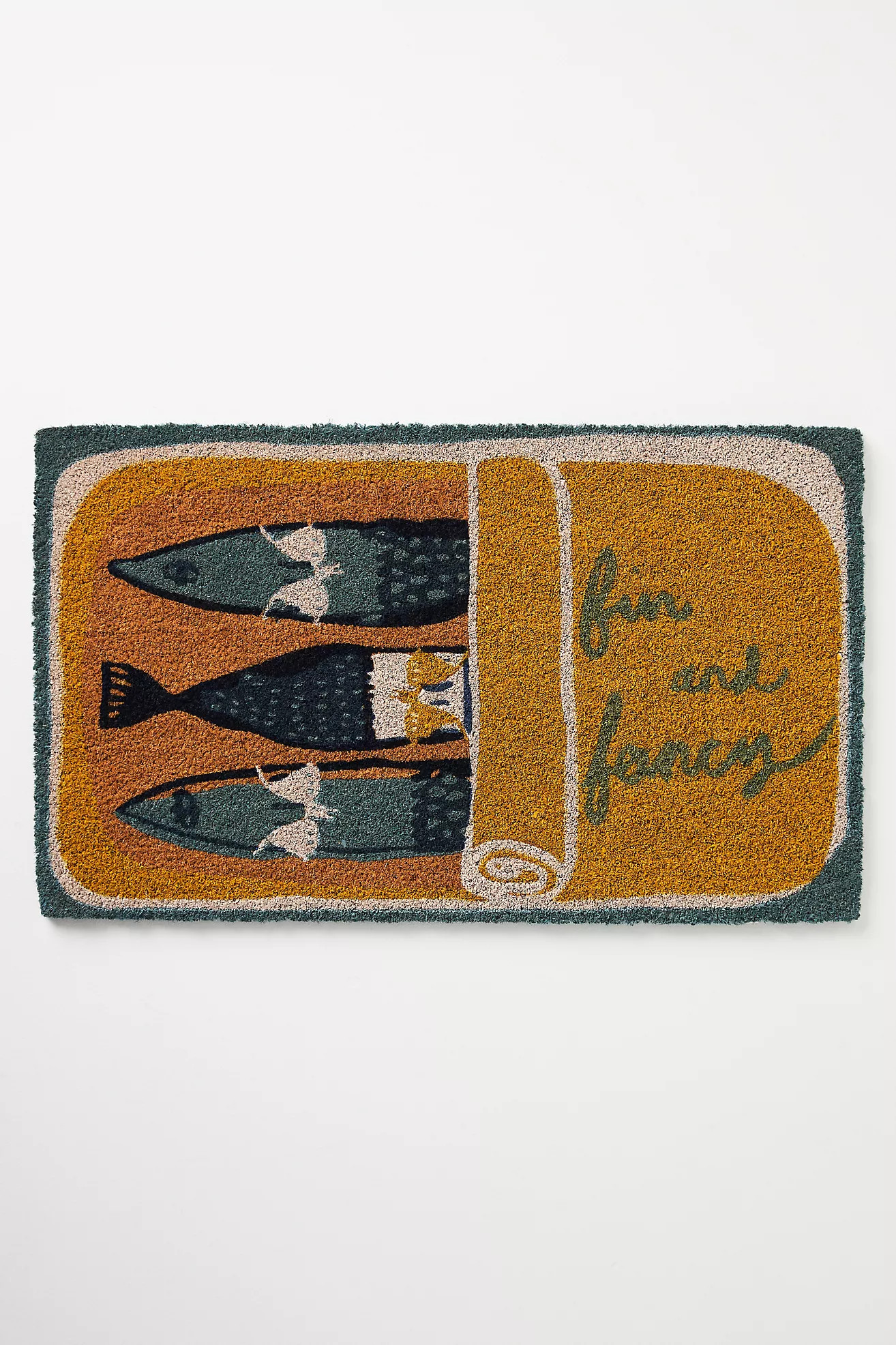 The Original Tinned Fish Candle Sardines Printed Coir Doormat | Anthropologie (US)