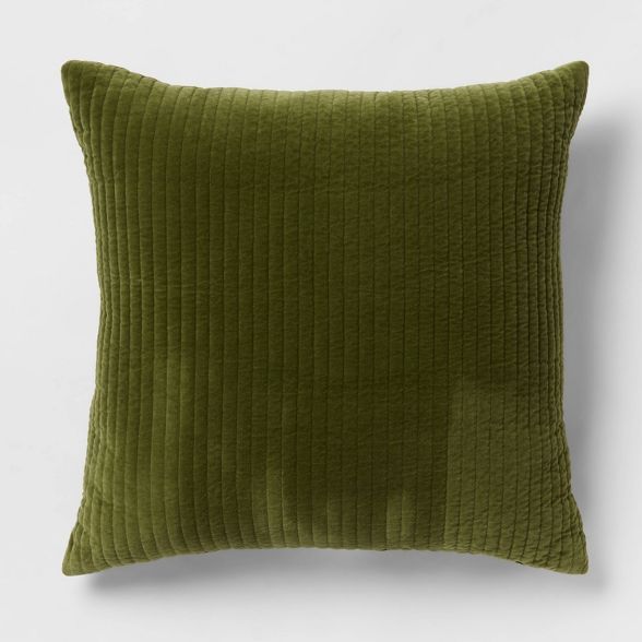 Oversized Quilted Cotton Velvet Throw Pillow - Threshold™ | Target