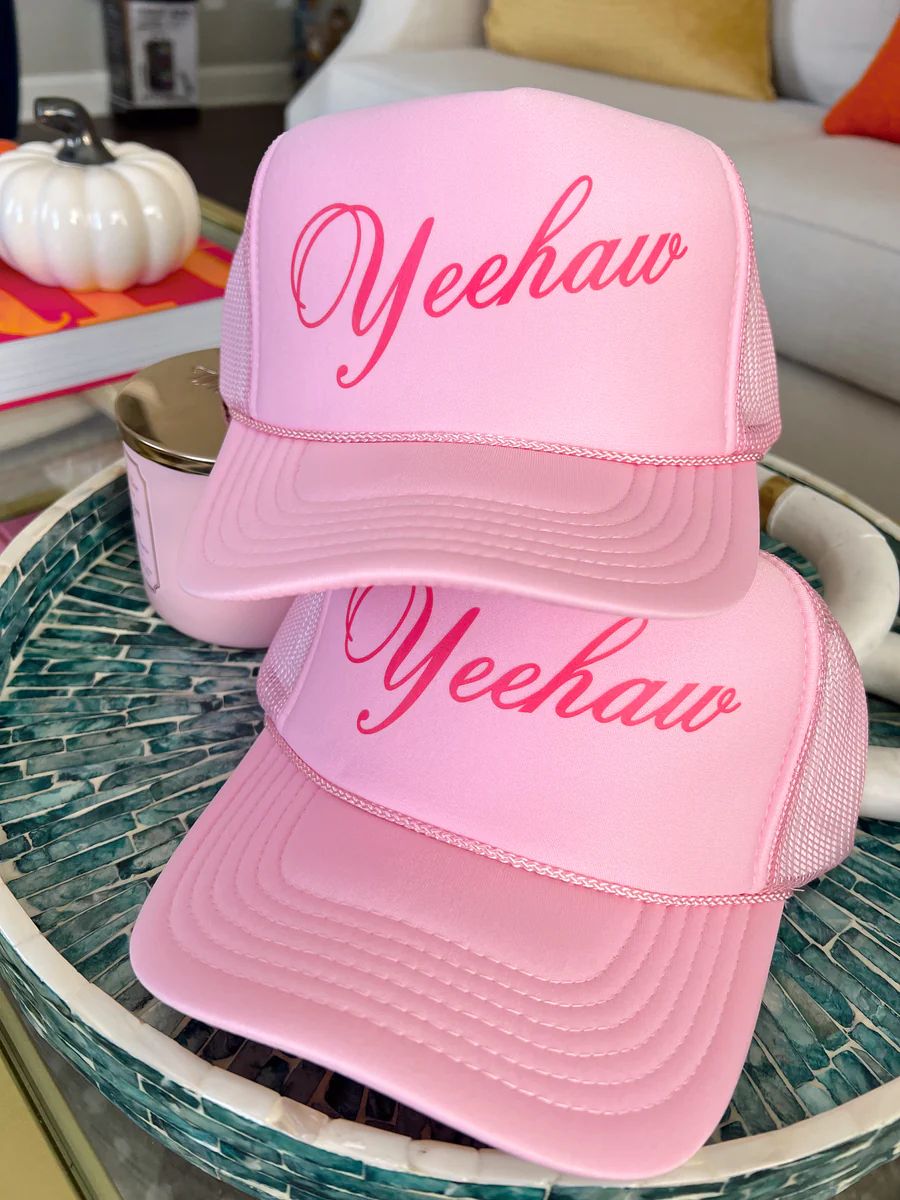 Yeehaw Trucker Hat - Pink | KenzKustomz