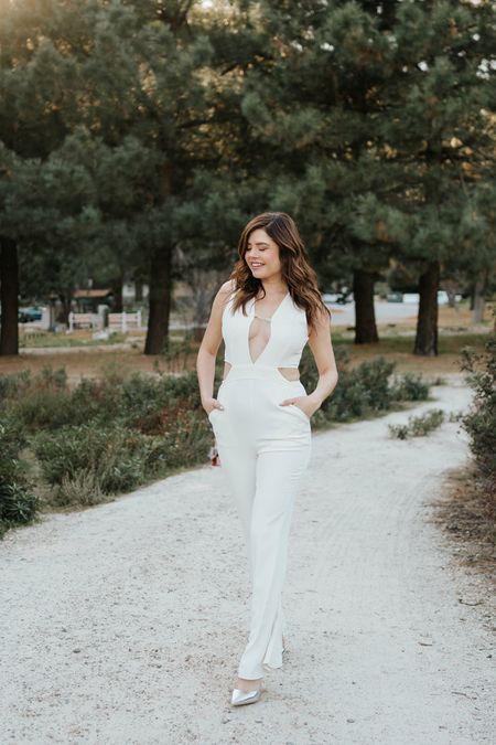 White classy jumpsuit from Shein. Use my code KRISTIN315 for an additional 15% off 

#LTKover40 #LTKstyletip #LTKfindsunder50