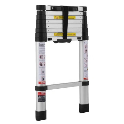 Telescoping Extension Ladder 8.5FT One-button Retraction 375 LBS Capacity | Wayfair North America