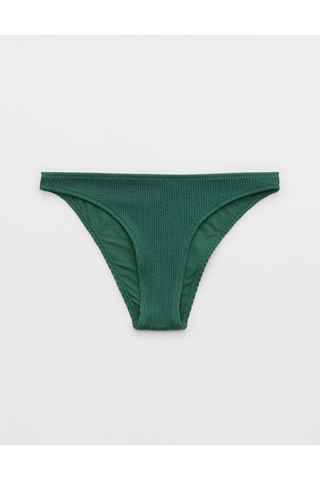 Aerie Crinkle Cheeky Bikini Bottom Women's Active Green XXS | American Eagle Outfitters (US & CA)