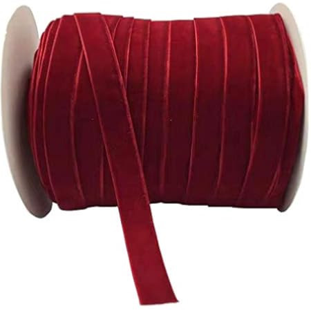 5/8" Wide x 10 Yards Velvet Ribbon, Vintage Single Face Velvet Ribbons for Gift Wrapping, Christm... | Amazon (US)
