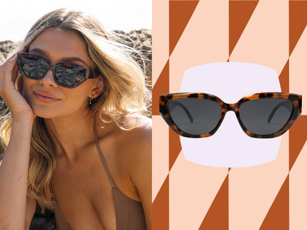 SOJOS Trendy Cute Cat Eye Polarized Sunglasses for Women Fashion Cateye Womens Sunnies SJ2237 | Amazon (US)