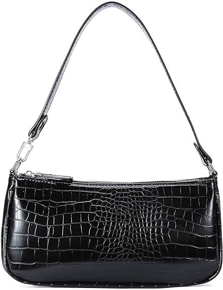 Small Shoulder Bags for Women Mini Handbags with Croc Pattern | Amazon (US)