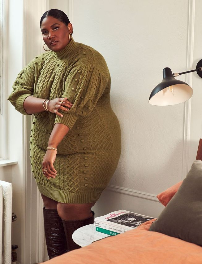 Cable Sweater Dress | Eloquii