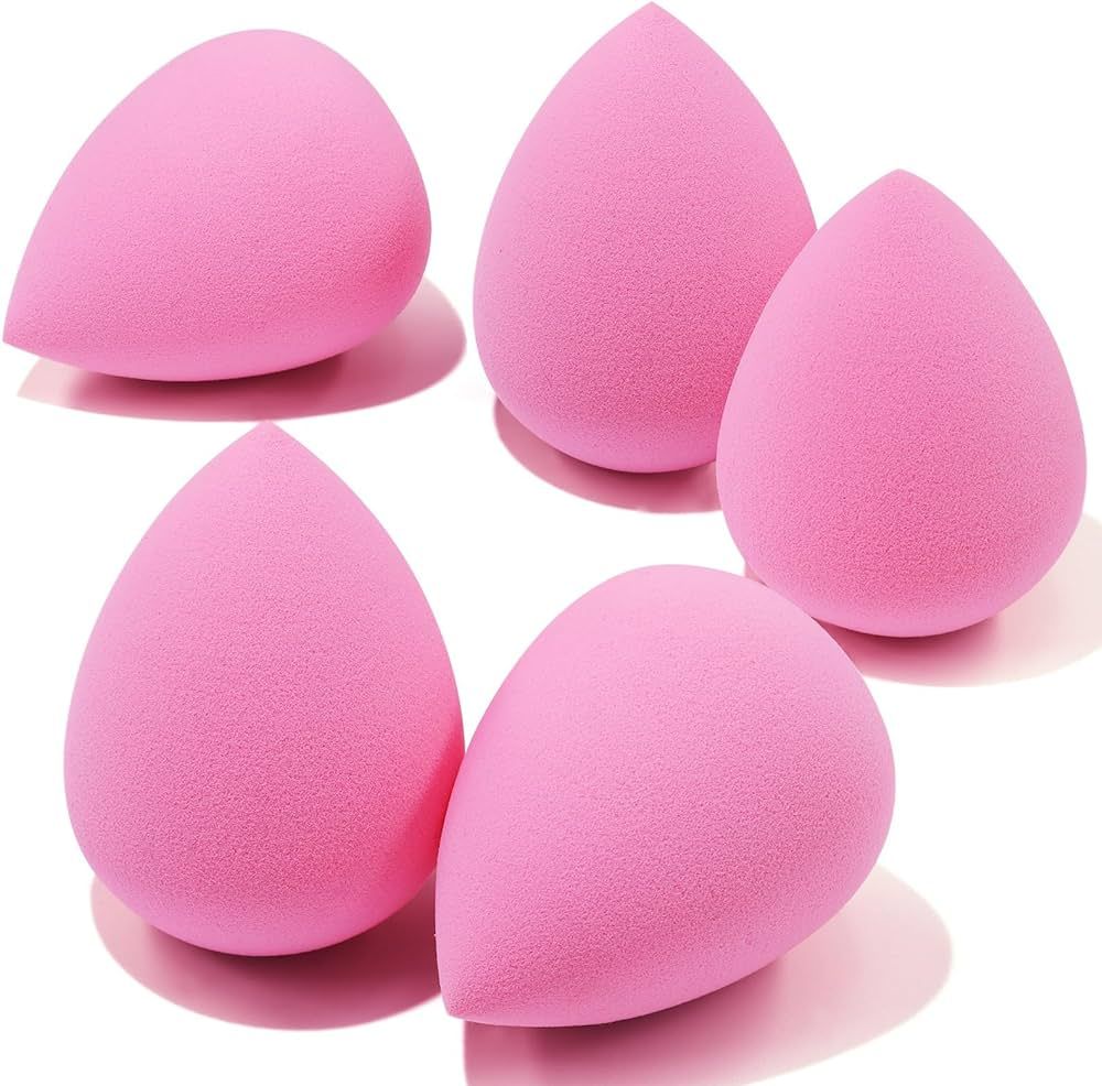 BEAKEY Pink Blender Makeup Sponge for Blending, Latex Free Makeup Sponge Set, Soft Beauty Sponge,... | Amazon (US)