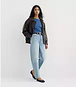 Rivete Tall High Rise Barrel Jeans in Light Wash | LOFT