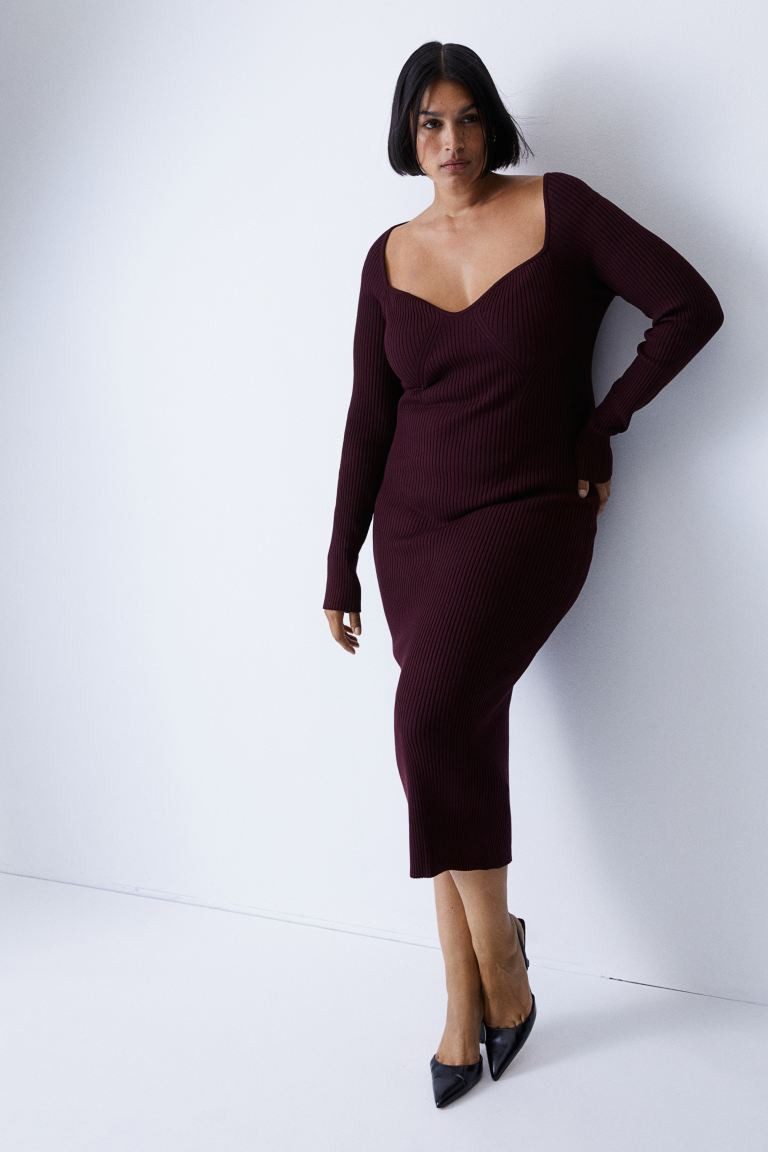 Ribgebreide jurk - Lichtbeige - DAMES | H&M NL | H&M (DE, AT, CH, NL, FI)