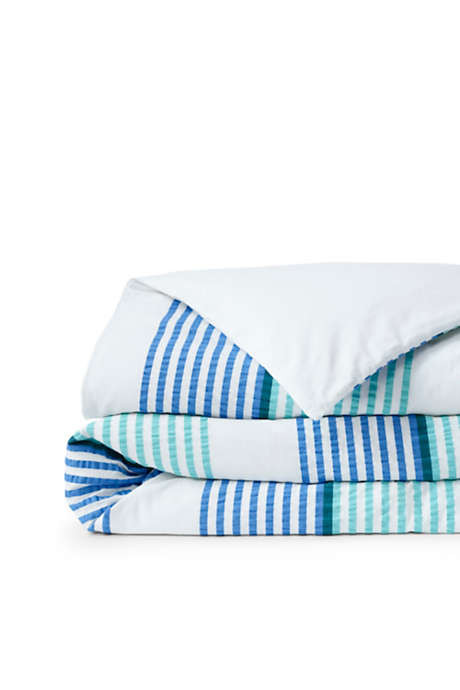Cotton Seersucker Duvet Bed Cover | Lands' End (US)