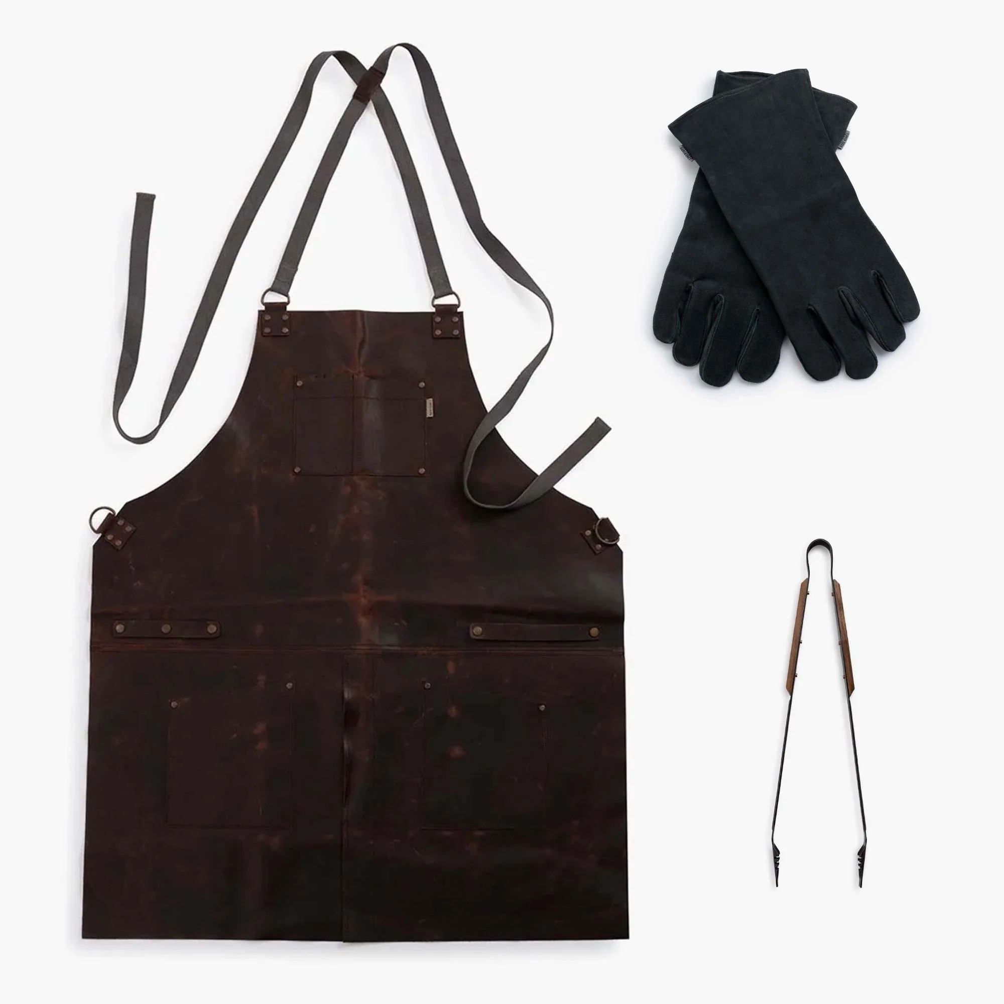 Leather Apron, Gloves, and Tongs Bundle | Barebones