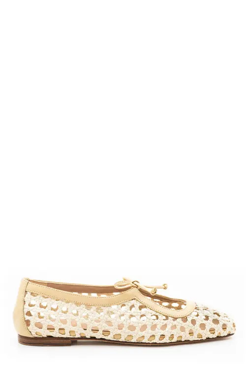 Andrea Gomez Amelia Raffia Ballet Flat in Natural Raffia at Nordstrom, Size 38.5 | Nordstrom