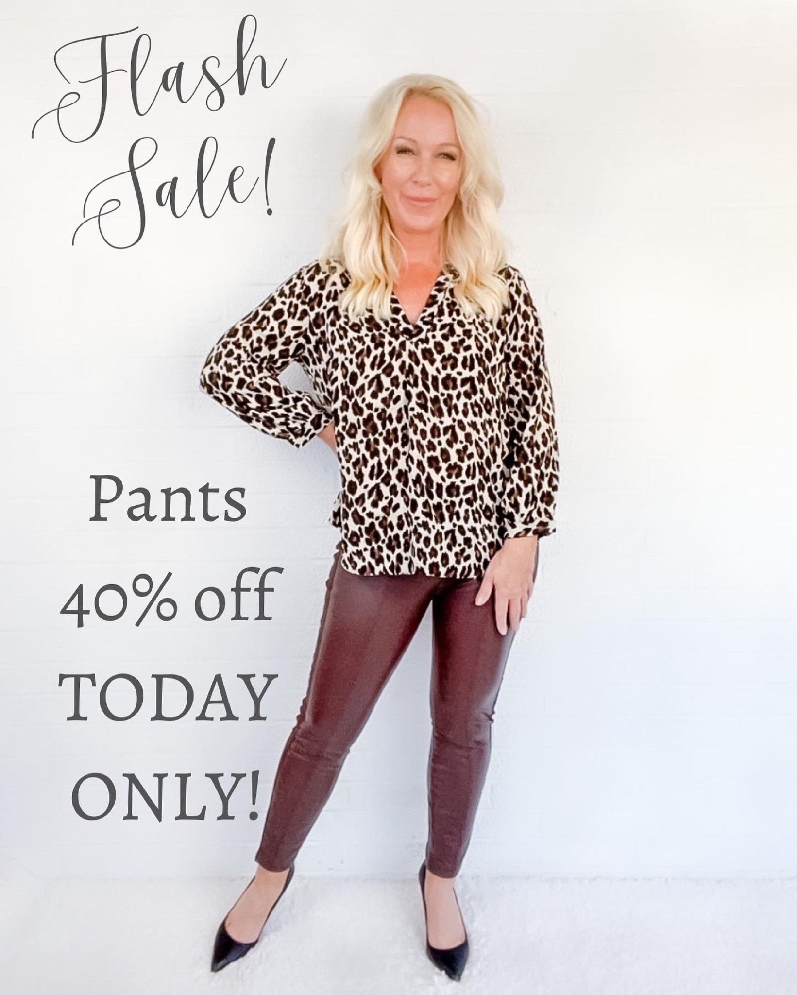 FLASH SALE! Brown leather pants are 40% off TODAY ONLY! 

#LTKsalealert #LTKSeasonal #LTKunder100