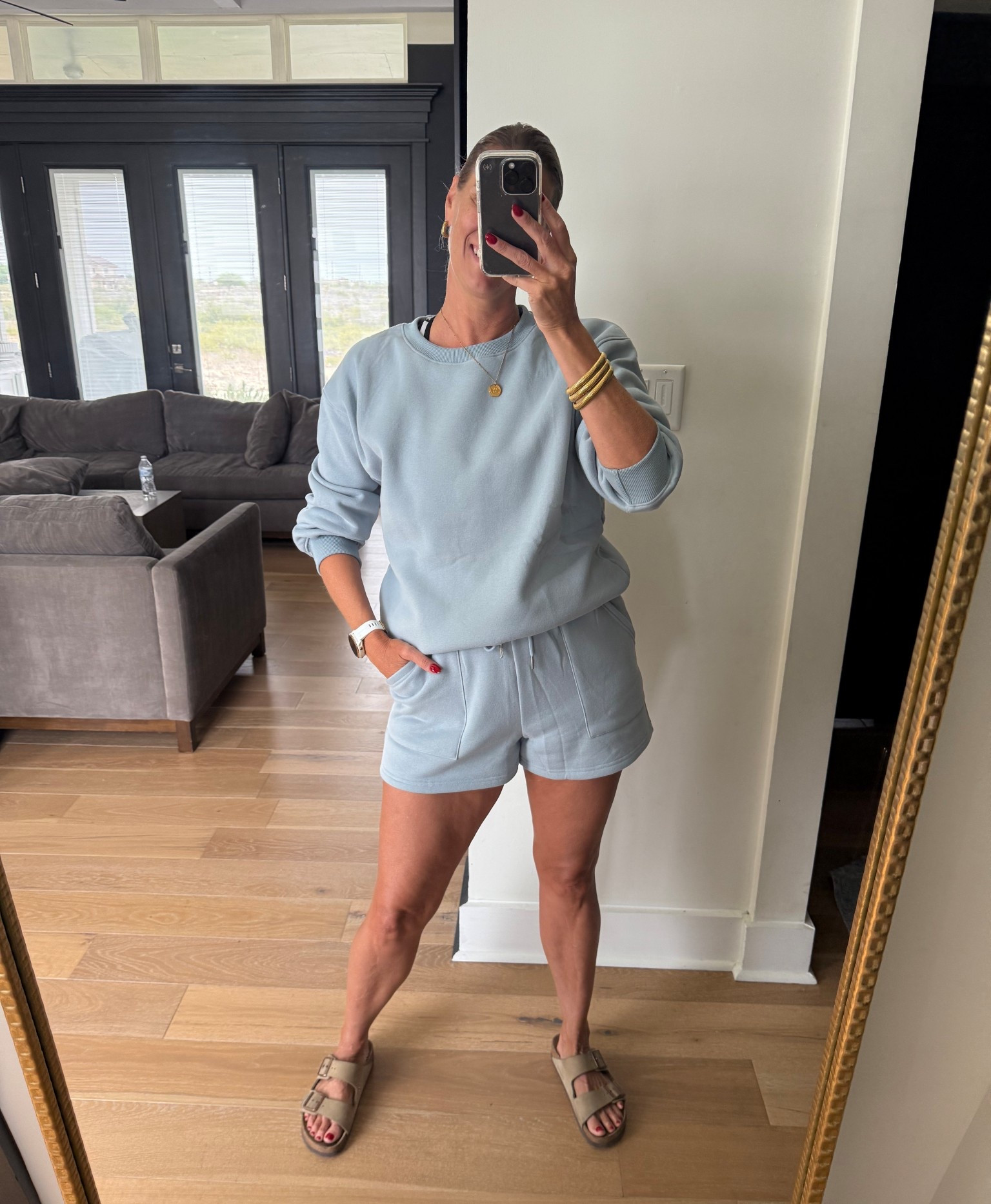 I am absolutely obsessed with this sweatsuit. Last fall I ordered it in brown and gray and this year I ordered it in powder blue. I can’t get enough of how soft the material is. It’s not too hot but not too cold. Just right. I’m 5’10 and 160lbs and ordered size medium and it’s perfect with plenty of room  

#sweatsuit #sweatshirt #sweatsuitset #sweatset #momfit #saturdaycasual #casualsaturday #weekendfit #weekendoutfit #saturdayvibes #comfyoutfit

#LTKActive #LTKStyleTip #LTKFindsUnder50